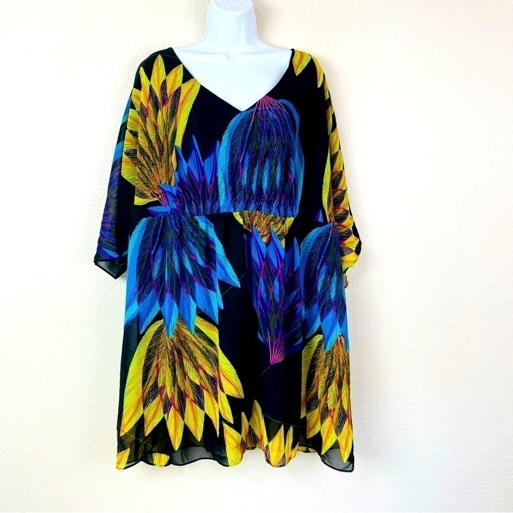 Lane Bryant Multi Color Floral Print Tunic/Dress Size 26/28